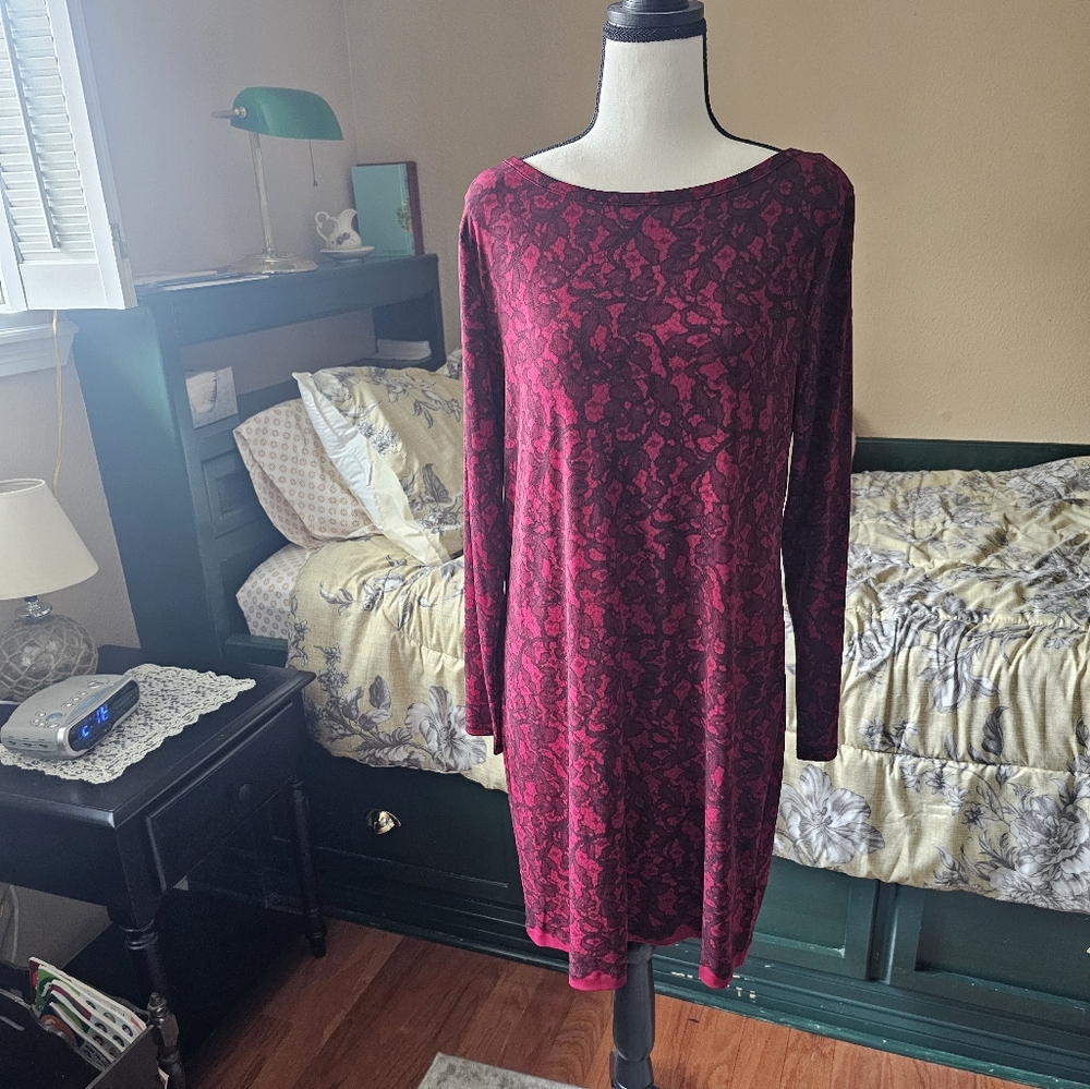 GUC Michael Kors Dress, red with black lace print